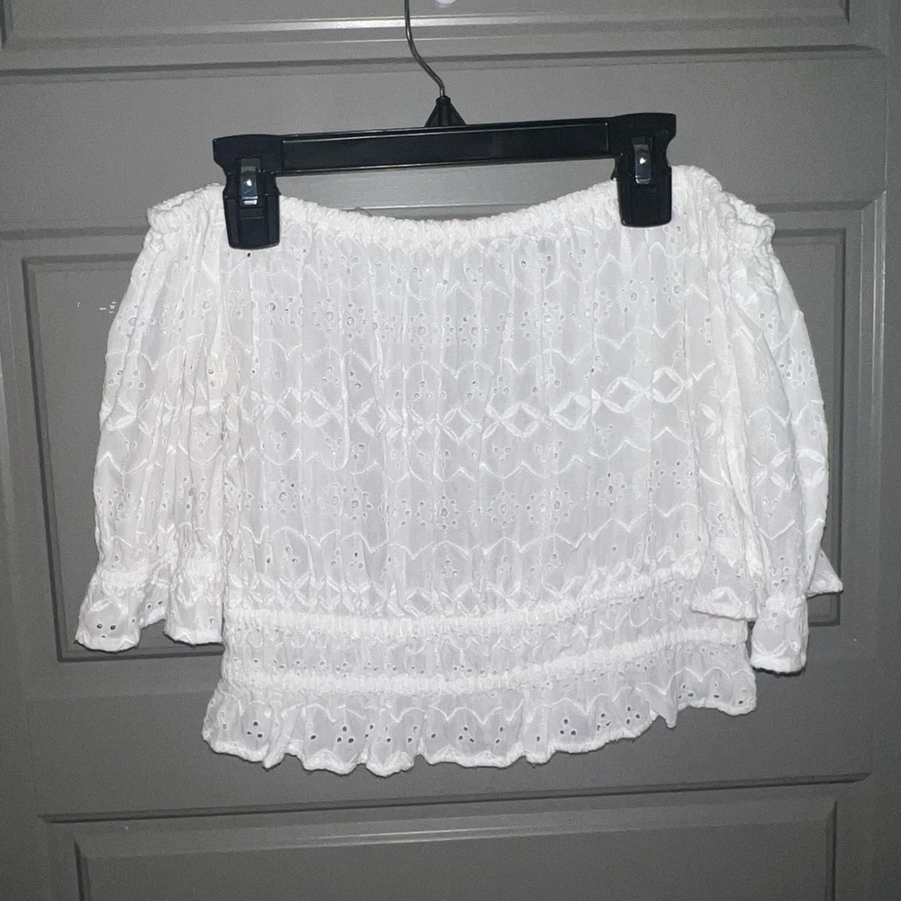White off the shoulder top